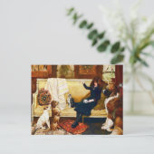 ペッビクトリアントヴィンテージアート付き女の子 ポストカード (スタンド正面)