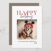 ペッミニマルトドッグが写真を撮るクリスマス シーズンカード (正面/裏面)