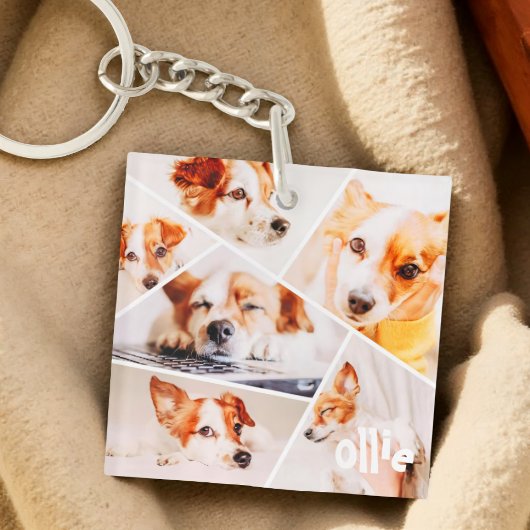 ペッモダントシンプルカスタム6画像丁合写真 キーホルダー