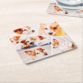 ペッモダントシンプルカスタム6画像丁合写真 スクエアペーパーコースター (アングル)