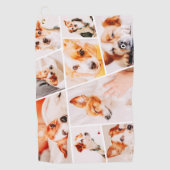 ペッモダントシンプルカスタム9 Photos Collage ゴルフタオル (正面)