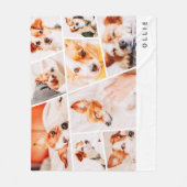 ペッモダントシンプルカスタム9 Photos Collage フリースブランケット (正面)