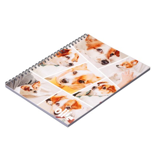 ペッモダントシンプル7カスタム画像コラージュ写真 ノートブック (左側)