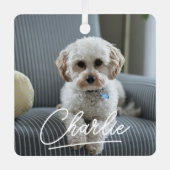 ペッモダント写真クリスマス メタルオーナメント (正面)