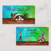 ペッ気にト·アンド·ドッグ·歩くの名刺 名刺 (正面/裏面)