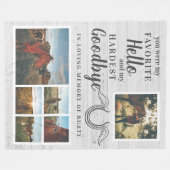 ペッ素朴トホーパーソナライズされたス記念写真 フリースブランケット (正面(横))