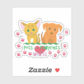 ペッ離れツ足跡 シール (シート)