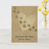 ペッ離れトのポープが私たちのハートに カード (黄色い花)