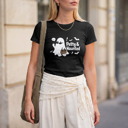 ペティで幽霊に取り憑かれたTシャツ | ゴージャスハロウィンデザイン Tシャツ