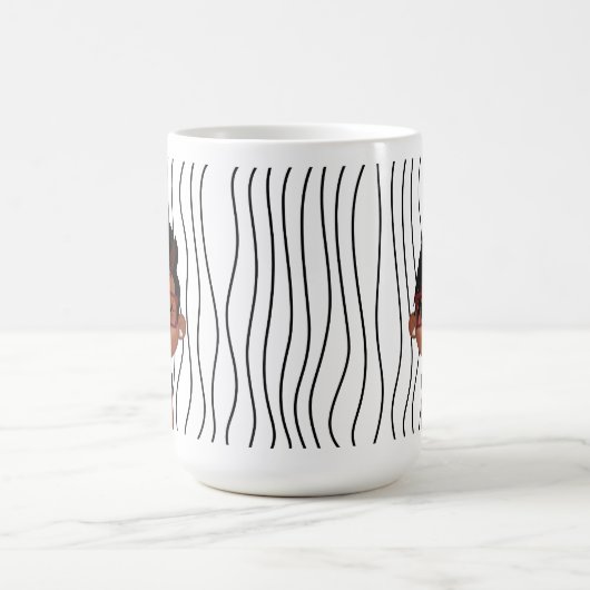 ペティ・ママ | おもしろい顔マストライプのザーデイマグ コーヒーマグカップ (中央)