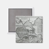 ペテルブルクの地図, c.1750 マグネット (正面/裏面)