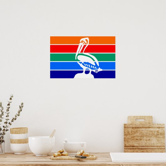 ペテルブルク国旗を掲げたポスター ポスター (キッチン)