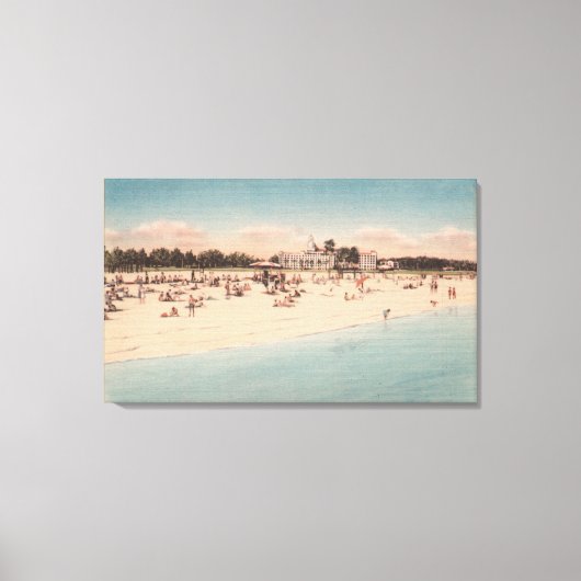 ペテルブルク州(フロリダ州) – ウォーターフロントビュー キャンバスプリント (正面)