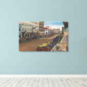 ペテルブルク州（フロリダ州） – 中央アベニューの表示 キャンバスプリント (インサイチュ (ウッドフロア))