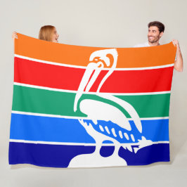 ペテルブルク市国旗（フロリダ） フリースブランケット