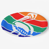 ペテルブルク市国旗（フロリダ） ペーパープレート (アングル)