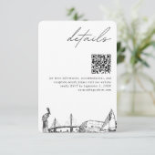 ペテルブルク結婚のモダン詳細QRコード エンクロージャーカード (スタンド正面)