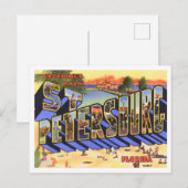 ペテルブルク,フロリダヴィンテージビッグ・レター ポストカード (正面/裏面)