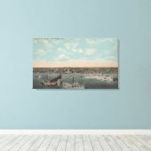 ペテルブルク,フロリダ州 – ウォーターフロントビュー キャンバスプリント (インサイチュ (ウッドフロア))