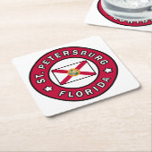 ペテルブルク・フロリダ スクエアペーパーコースター (アングル)