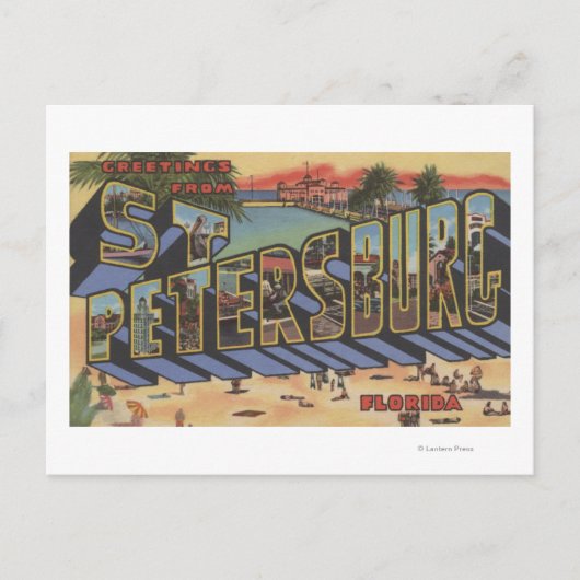 ペテルブルク，フロリダ – ラージレターシーン2 ポストカード (正面)