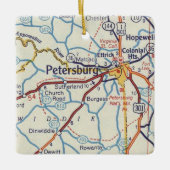 ペテルブルクVAヴィンテージの地図 セラミックオーナメント (正面)