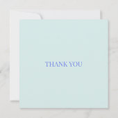 ペテロにニンジンで座っているウサギをパーソナライズ サンキューカード (裏面)