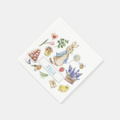 ペテロのうさぎのコラージュ スタンダードカクテルナプキン (角)