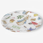 ペテロのうさぎのコラージュ ペーパープレート (アングル)