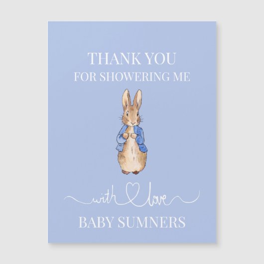 ペテロのオーソナライズウサギの赤ちゃんシャワーありがとう (正面)