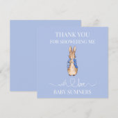 ペテロのオーソナライズウサギの赤ちゃんシャワーありがとう (正面/裏面)