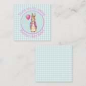 ペテロのオーソナライズウサギの赤ちゃんシャワーありがとう ノートカード (正面/裏面)