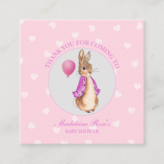 ペテロのオーダーメイドウサギありがとう エンクロージャーカード (正面)