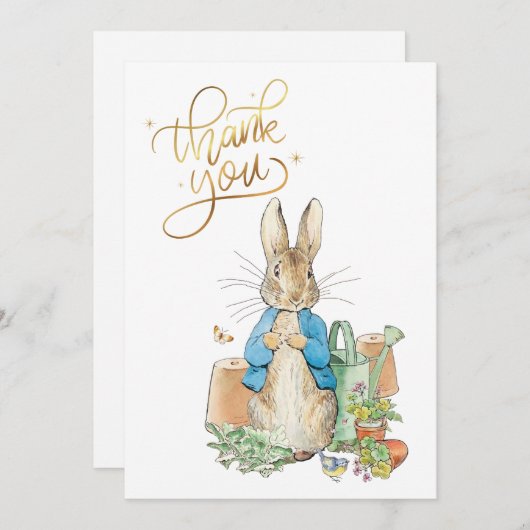 ペテロのオーダーメイドウサギありがとう サンキューカード (正面/裏面)