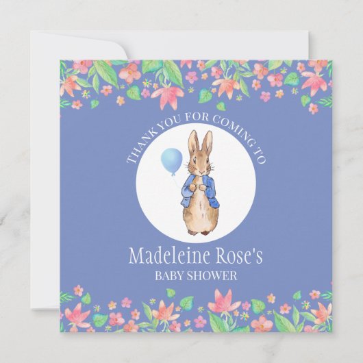 ペテロのオーダーメイドウサギありがとう サンキューカード (正面)