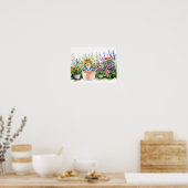 ペテロの庭のポット植物のウサギ ポスター (キッチン)