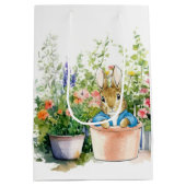 ペテロの庭のポット植物のウサギ ミディアムペーパーバッグ (裏面)