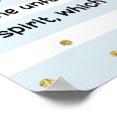 ペテロの第一 3:3-4 内なる美しさ 聖書の詩句 青 ポスター (角)