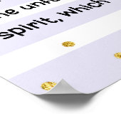 ペテロの第一 3:3-4 内なる美しさ 聖書の詩 紫のポスター ポスター (角)