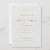 ペテロの誕生日をパーソナライズするウサギのinvitati 招待状 (裏面)