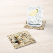 ペテロウサギ組成 スクエアペーパーコースター (インサイチュ)