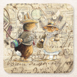 ペテロウサギ組成 スクエアペーパーコースター