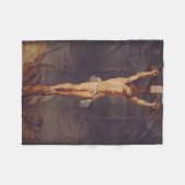 ペテロ・ポール・ルーベンスの十字架でキリストが死んだ フリースブランケット (正面(横))