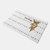 ペテンおもしろいバ絡み不機嫌なクリスマス猫の休日 ドアマット (アングル)