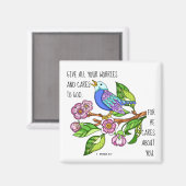 ペテ色彩の鮮やかロ5:7からの聖句 マグネット (正面/裏面)