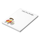 ペディカブ人力車の漫画イラストレーション ノートパッド (回転)
