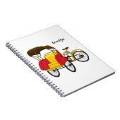 ペディカブ人力車の漫画イラストレーション ノートブック (右側)
