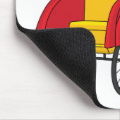 ペディカブ人力車の漫画イラストレーション マウスパッド (コーナー)