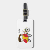 ペディカブ人力車の漫画イラストレーション ラゲッジタグ (正面縦)