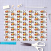 ペディカブ人力車の漫画イラストレーション 薄葉紙 (クラフト)